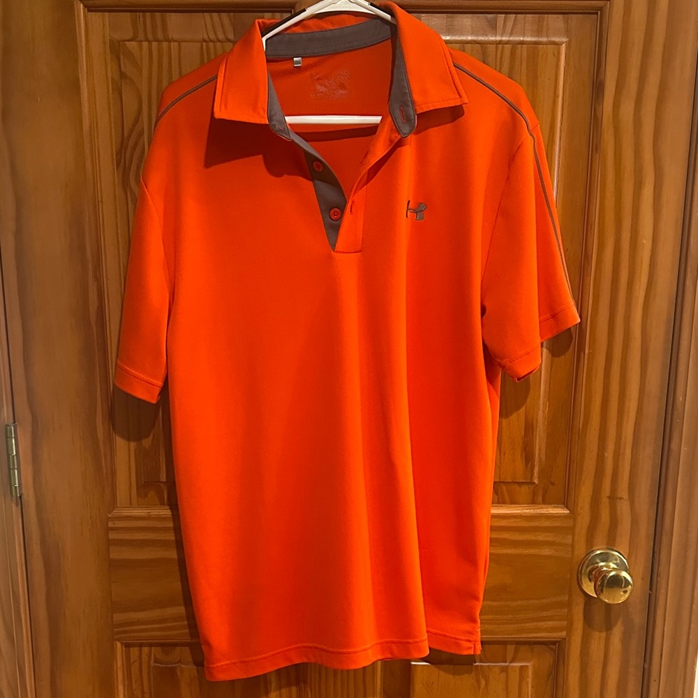 Men's Orange Polo Shirt - Picture 2 of 5
